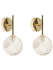 Beliani 2er-Set Wandleuchten ANADYR in Gold/Beige
