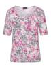 GOLDNER Shirt in weiß / pink / schwarz / geblümt