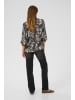 Kaffe Bluse langarm KAlinda Regular fit in Black/Grey Abstract Graphic