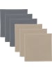Erwin Müller Baumwolle Spültuch 2-farbig 6er-Pack in grau/beige