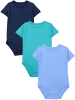 TupTam Kinder Unisex Kurzarm Body 3er Set in dunkelblau
