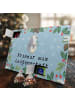 Mr. & Mrs. Panda Adventskalender Friseur Leidenschaft mit Spruch in Eisblau