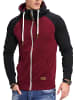 behype Sweatjacke RAGLAN in weinrot