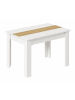 VCM  Esstisch Küchentisch B. 140 x T. 80 cm Disalo in Weiß / Honig-Eiche