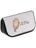 Mr. & Mrs. Panda Organizer Tasche Otter Umarmen mit Spruch in Grau Pastell