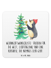 Mr. & Mrs. Panda Untersetzer Pinguin Weihnachtsbaum mit Spruch in Weiß