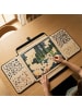 relaxdays Puzzlekoffer in Schwarz/ Beige - (B)74 x (T)55 cm