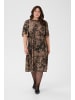 KAFFE curve Kleid KCjamia Regular fit in Brown Graphic Print