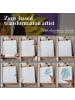 ARTNANAS  Exlusive 3D-Strukturmalerei Set- Lila Tulpen mit Perlenrahmen
