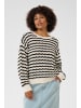 Cream Strickpullover CRPoppi Loose fit in Salt Pepper Stripe