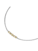 Smart Jewel Collier Himbeerkette Mit Rondellen, Zirkonia Steine in Bicolor