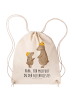 Mr. & Mrs. Panda Jutebeutel Bären mit Hut mit Spruch in Creme