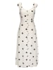 LASCANA Maxikleid in beige-schwarz gepunktet