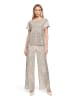 BETTY & CO Schlupfhose mit Pailletten in Cream/Silver