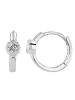 Adeliás Damen Ohrringe – Klappcreole aus 925 Silber mit Zirkonia in silber