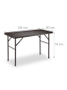 relaxdays Gartentisch in Braun - (B)120 x (H)74 x (T)60 cm