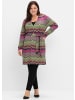 sheego by Joe Browns Longstrickjacke in beere-gemustert