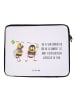 Mr. & Mrs. Panda Notebook Tasche Hummeln Kleeblatt mit Spruch in Weiß