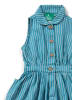 Little Green Radicals Pinafore Button Dress in Blue