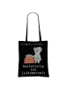 Mr. & Mrs. Panda Strandtasche Bestatterin Leidenschaft mit Spruch in Schwarz