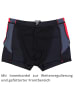Aquarti Aquarti Herren Badehose Kurz mit Kontrastpaspel in rot/grau