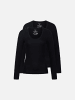 Erlich Textil  LIGHT TOUCH tiefausgeschnittenes LONGSLEEVE IM 2er PACK in schwarz