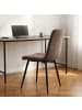 relaxdays 4 x Esszimmerstuhl in Braun - (B)43 x (H)86 x (T)53,5 cm