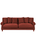 Beliani 3-Sitzer Sofa EIKE in Rot/Braun - (W) 229 x (H) 82 x (L) 102 cm