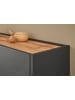 Furn.Design Garderoben-Set 2-teilig grau matt, Eiche Wotan 150 cm, Flurgarderobe mit Spiegel
