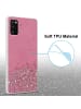 cadorabo Hülle für Samsung Galaxy A41 Glitter in Rosa mit Glitter