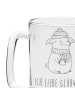 Mr. & Mrs. Panda Gravur Bierkrug Schwein Glühwein mit Spruch in Transparent