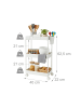 relaxdays Rollwagen in Weiß - (B)40 x (H)62,5 x (T)22 cm