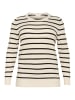 KAFFE curve Strickpullover KClinda in Feather Gray Mel/ Black Stripe