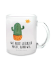 Mr. & Mrs. Panda Glasbecher Kaktus Sonne mit Spruch in Transparent