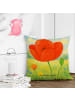 Mr. & Mrs. Panda kuschelkissen 40x40 Blume Mohnblume Design ohne... in Weiß