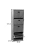 MCW Schuhschrank O39 4 Klappen, Holzoptik schwarz