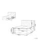 Beliani Boxspring Bett OFFICER in Weiß/Braun - (W) 165 x (H) 123 x (L) 211 cm