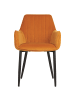 Beliani 2er-Set Esszimmerstuhl WELLSTON in Orange/Schwarz