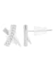 Adeliás Damen Ohrringe – Ohrstecker aus 925 Silber in silber