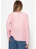SASSYCLASSY Pullover mit Zopfmuster in Rosa