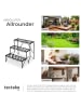 tectake Blumentreppe Michelle 60 x 60 x 60 cm, schwarz