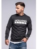 Jack & Jones Sweatshirt Print - ELEMENTS SWEAT CREW NECK in Dark Grey Melange