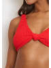 Moda Minx Bikini Top Scrunch Knot in rot