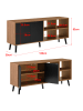 en.casa Sideboard Gnesta in Braun (H)53cm (B)120cm (T)30cm