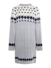 usha BLUE LABEL Damen Strickkleid in Grau Mehrfarbig