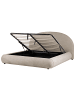 Beliani Doppelbett GRASSE in Beige - (W) 220 x (H) 115 x (L) 225 cm