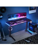 tectake Computertisch Hemingway höhenverstellbar 130x 67,2x 72-121cm