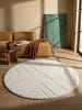KADIMA DESIGN Rundteppich Berber weich wohnlich Wohnzimmer Schlafzimmer gemütlich in Creme