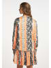 IZIA Damen Kleid Mit Reptilprint in Orange Mehrfarbig