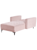 Beliani Chaiselongue ABERDEEN in Rosa/Schwarz - (W) 107 x (H) 83 x (L) 189 cm